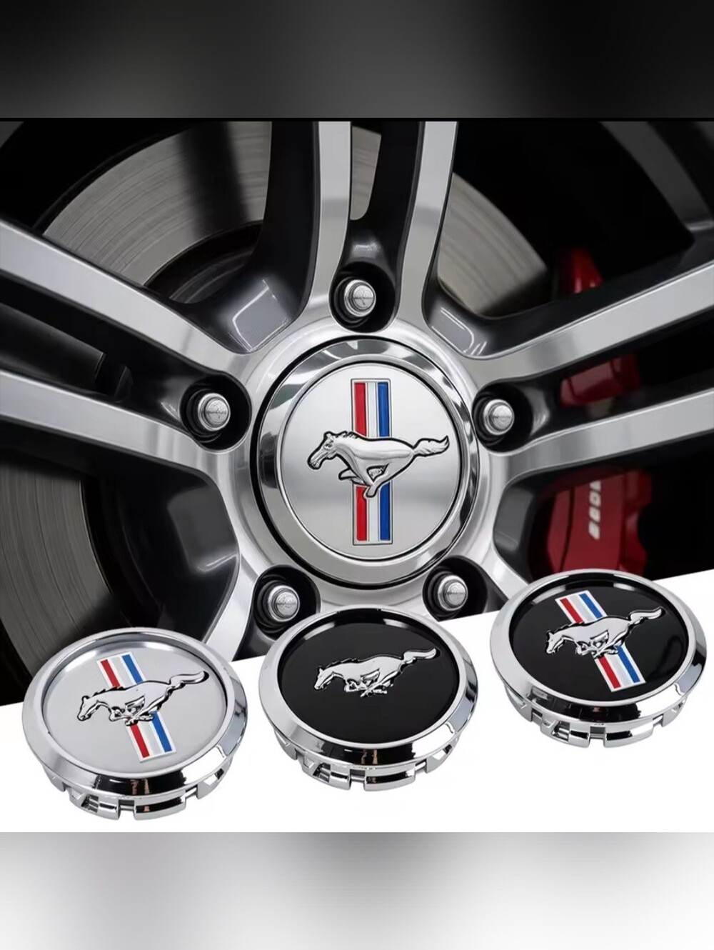 4 Mustang 68mm / 2.68" Horse Wheel Center Caps Rim Caps Hub Caps Mustang